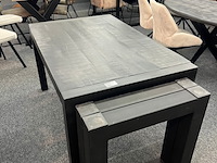 Eetkamertafel mango willemstad 90cm, zwart - afbeelding 3 van  3