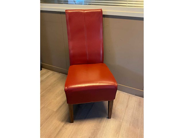 Eetkamertafel met 4 lederlook stoelen - afbeelding 5 van  7