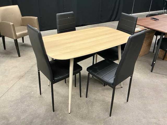 Eetkamertafel met 4 stoelen - afbeelding 2 van  4