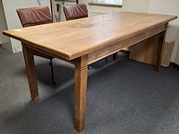 Eetkamertafel met 4x verrijdbare eetkamerstoel - afbeelding 2 van  9