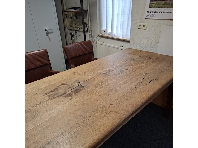 Eetkamertafel met 4x verrijdbare eetkamerstoel - afbeelding 4 van  9