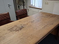 Eetkamertafel met 4x verrijdbare eetkamerstoel - afbeelding 4 van  9