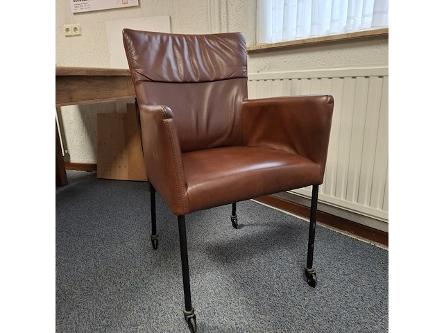 Eetkamertafel met 4x verrijdbare eetkamerstoel - afbeelding 6 van  9