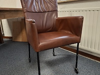 Eetkamertafel met 4x verrijdbare eetkamerstoel - afbeelding 6 van  9