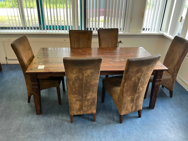 Eetkamertafel met 6 stoelen - afbeelding 1 van  5
