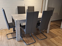 Eetkamertafel met 6x stoel - afbeelding 1 van  7