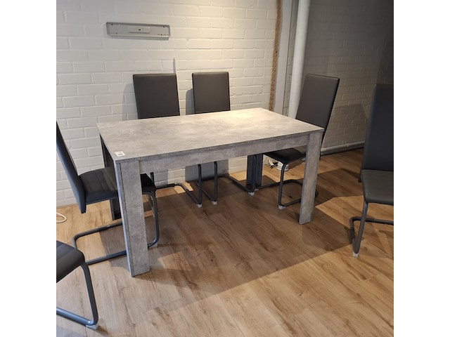 Eetkamertafel met 6x stoel - afbeelding 2 van  7