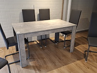 Eetkamertafel met 6x stoel - afbeelding 2 van  7