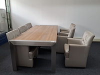 Eetkamertafel met 6x verrijdbare fauteuil - afbeelding 4 van  11