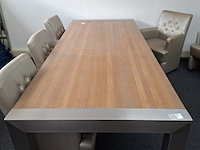 Eetkamertafel met 6x verrijdbare fauteuil - afbeelding 8 van  11