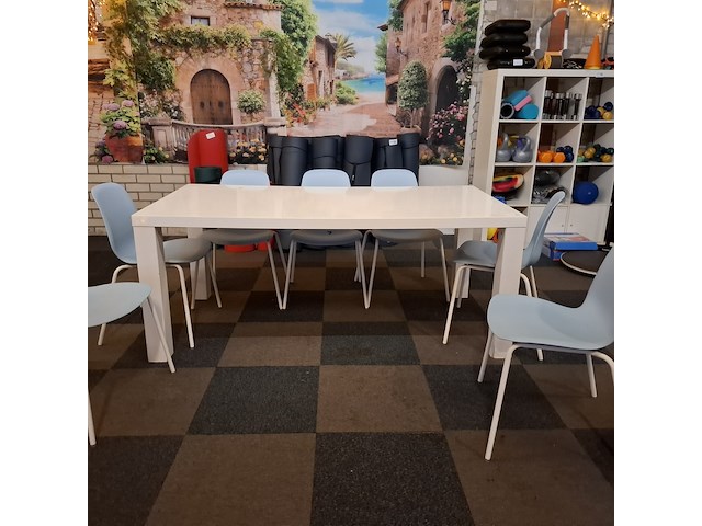 Eetkamertafel met 7x stoel - afbeelding 2 van  6