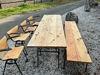 Eetkamertafel met bank en 4 stoelen - afbeelding 3 van  6
