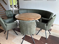 Eetkamertafel met bank en stoelen - afbeelding 3 van  9