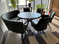 Eetkamertafel met bank en stoelen - afbeelding 7 van  9