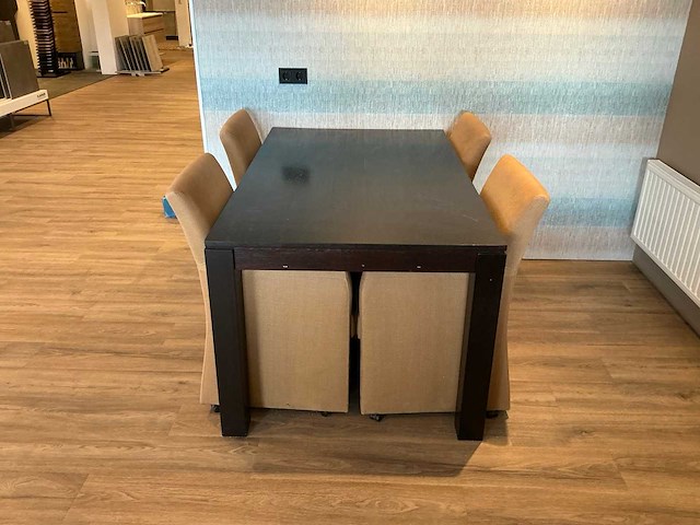 Eetkamertafel met stoelen 157 x 94 x 78 cm - afbeelding 1 van  7