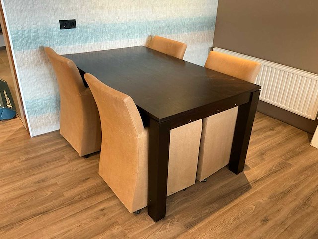 Eetkamertafel met stoelen 157 x 94 x 78 cm - afbeelding 2 van  7