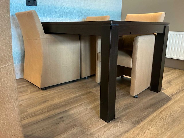 Eetkamertafel met stoelen 157 x 94 x 78 cm - afbeelding 7 van  7
