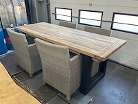 Eetkamertafel met stoelen