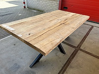 Eetkamertafel oud eiken 190 x 105cm - afbeelding 3 van  5