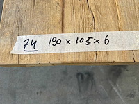 Eetkamertafel oud eiken 190 x 105cm - afbeelding 5 van  5