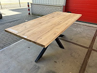 Eetkamertafel oud eiken 210 x 95cm - afbeelding 3 van  5