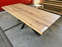 Eetkamertafel oud eiken 220 x 100cm - afbeelding 2 van  5
