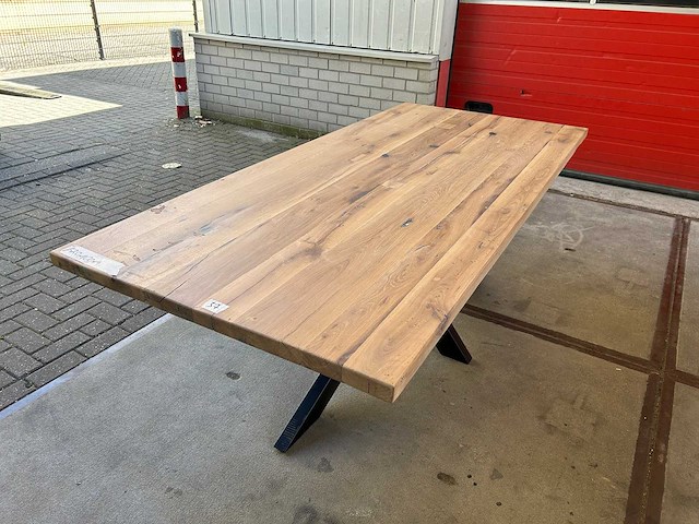 Eetkamertafel oud eiken 220 x 100cm - afbeelding 3 van  5