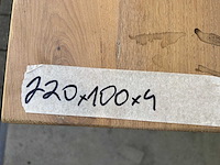 Eetkamertafel oud eiken 220 x 100cm - afbeelding 5 van  5