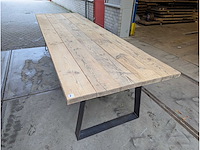 Eetkamertafel oud grenen 320 x 100 cm