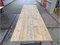 Eetkamertafel oud grenen 320 x 100 cm - afbeelding 2 van  3