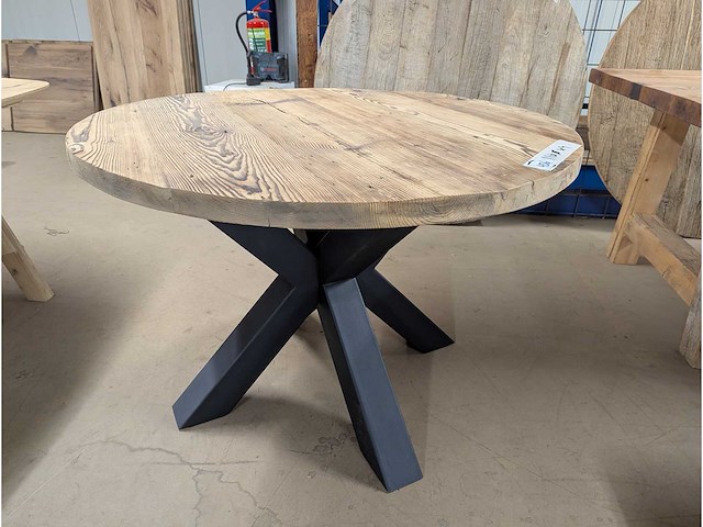 Eetkamertafel rond 110 cm. - afbeelding 2 van  3