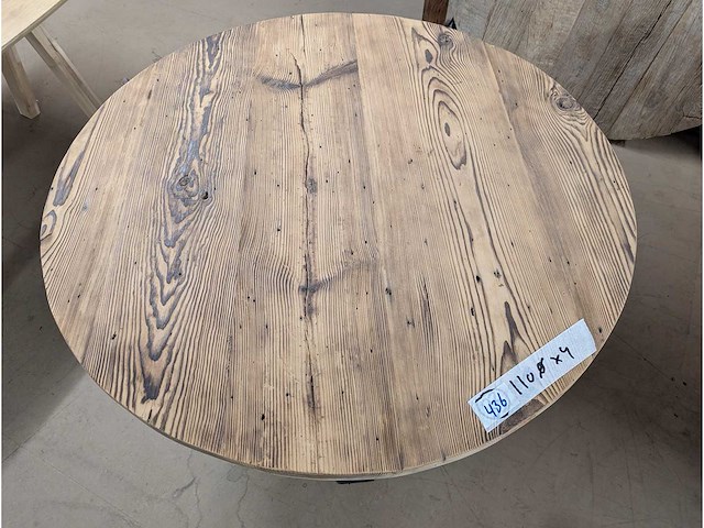Eetkamertafel rond 110 cm. - afbeelding 3 van  3