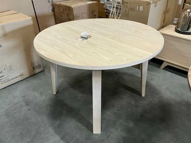 Eetkamertafel rond ø120xh75,5cm - afbeelding 1 van  3