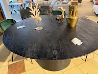 Eetkamertafel, rond zwart - afbeelding 4 van  5