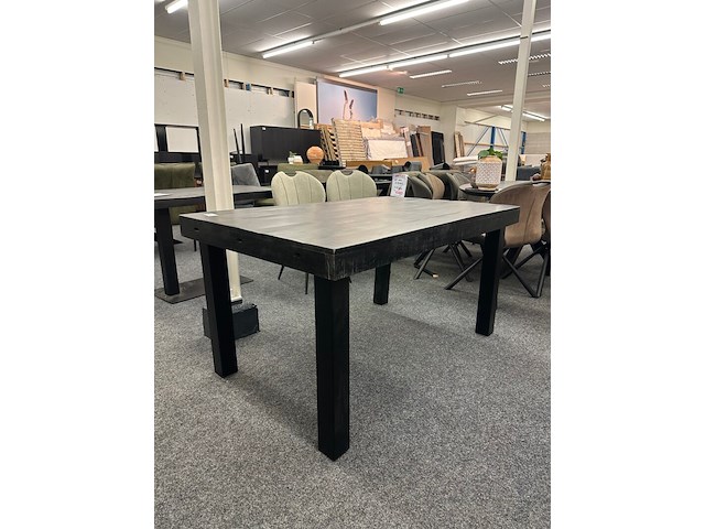 Eetkamertafel rowan 145cm, mango, zwart - afbeelding 1 van  5