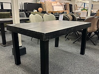 Eetkamertafel rowan 145cm, mango, zwart - afbeelding 1 van  5
