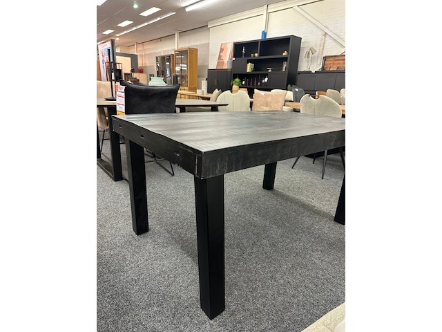 Eetkamertafel rowan 145cm, mango, zwart - afbeelding 4 van  5