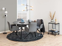 Eetkamertafel, roxby, black stained, lacquered - afbeelding 5 van  8