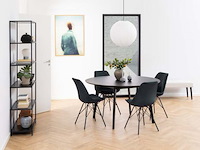 Eetkamertafel, roxby, black stained, lacquered - afbeelding 6 van  8