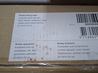 Eetkamertafel, roxby, black stained, lacquered - afbeelding 8 van  8