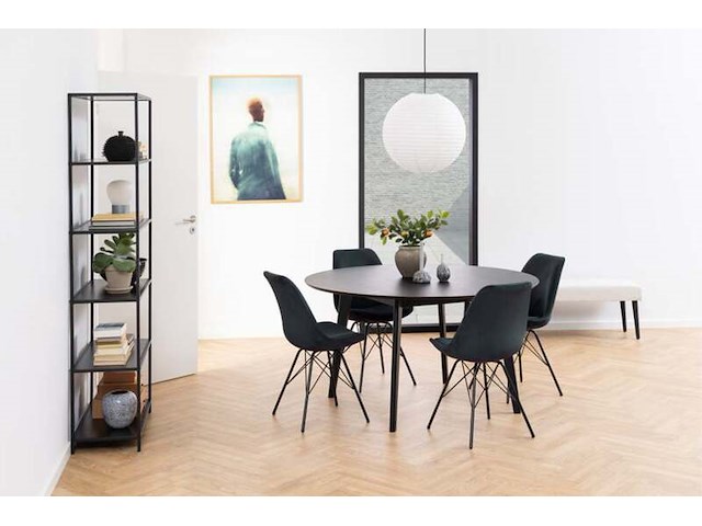 Eetkamertafel, roxby, black stained, lacquered - afbeelding 6 van  8