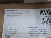 Eetkamertafel, roxby, black stained, lacquered - afbeelding 8 van  8