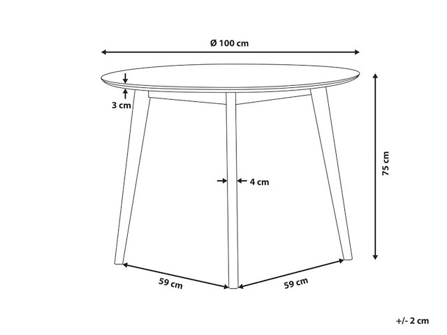 Eetkamertafel, roxby, matt white - afbeelding 6 van  10