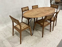 Eetkamertafel set met 6 stoelen - afbeelding 2 van  4
