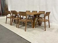 Eetkamertafel set met 8 stoelen - afbeelding 3 van  4