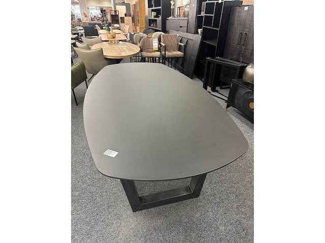 Eetkamertafel simon deens ovaal 240cm, eiken, zwart - afbeelding 4 van  5