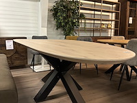 Eetkamertafel slipper 230cm, eiken, gelakt - afbeelding 1 van  6
