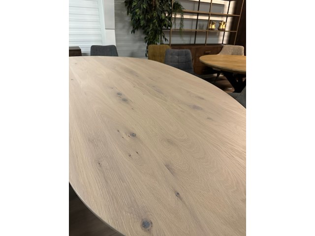 Eetkamertafel slipper 230cm, eiken, gelakt - afbeelding 2 van  6