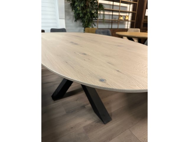 Eetkamertafel slipper 230cm, eiken, gelakt - afbeelding 3 van  6