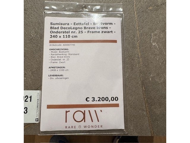 Eetkamertafel sumisura, bootvorm - afbeelding 2 van  6